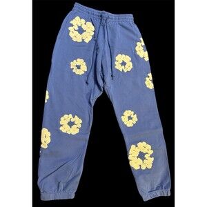 Brand New Denim Tears Cotton Wreath Sweatpants Size M Blue